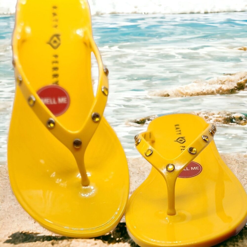 KATY PERRY Women's Size 9M The Geli Gem Chic Thong Sandals vacay beach pool NEW